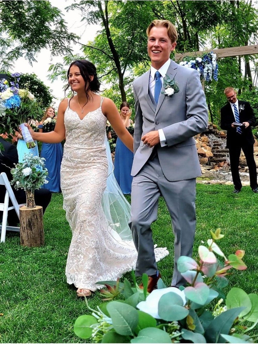 Bridal Lace Fit & Flare Wedding Dress in Ivory